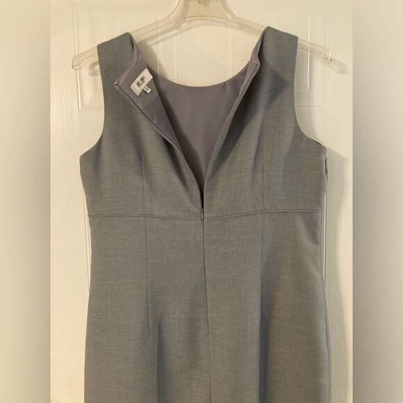 JONES STUDIO Career Evening Out Sleeveless Mini Sheath Gray Below Knee Size 14 - Picture 3 of 11